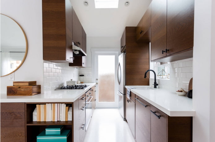 moderne keuken met houtlook