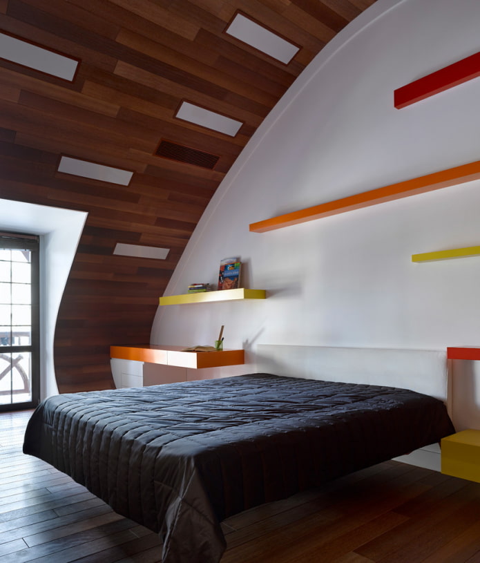 bed in de slaapkamer