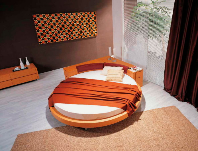 Rond zwevend bed
