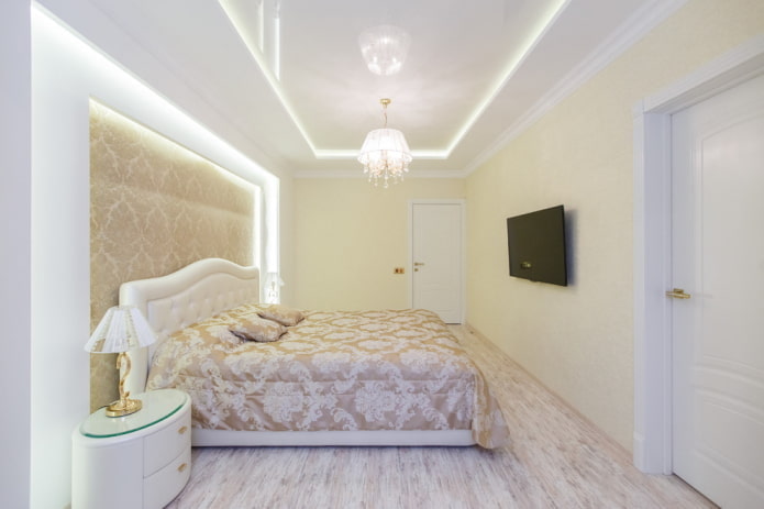 Combinatie van gipsplaat met een spanplafond
