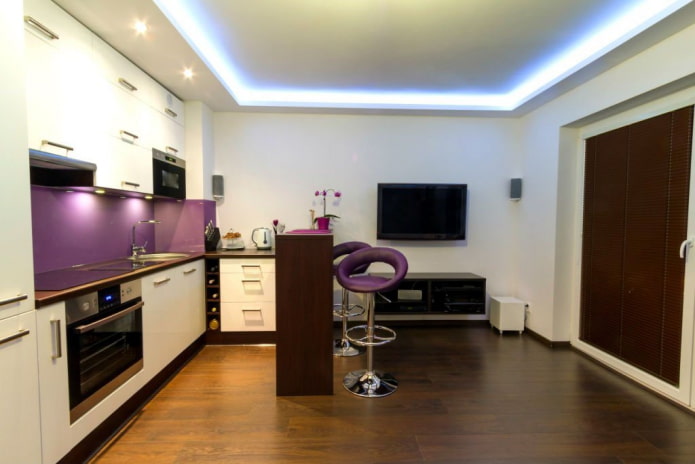 zwevend plafond in de keuken