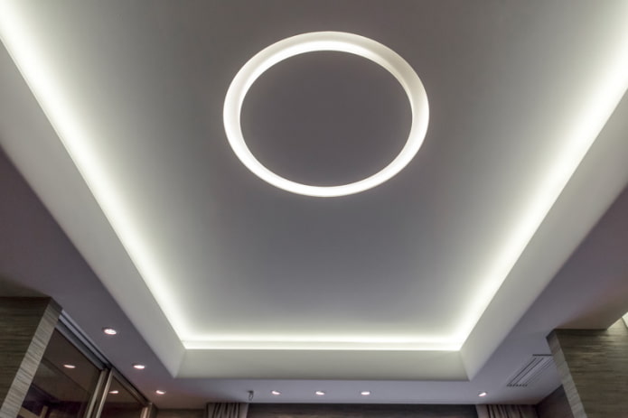 plafond met verlichting