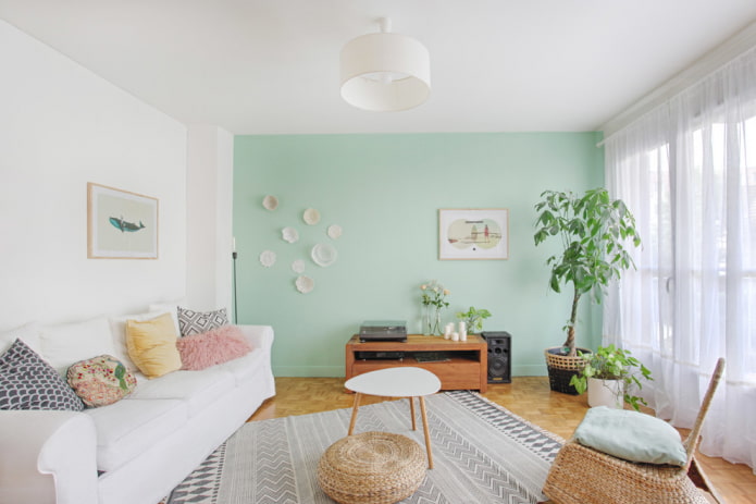 mint in het interieur