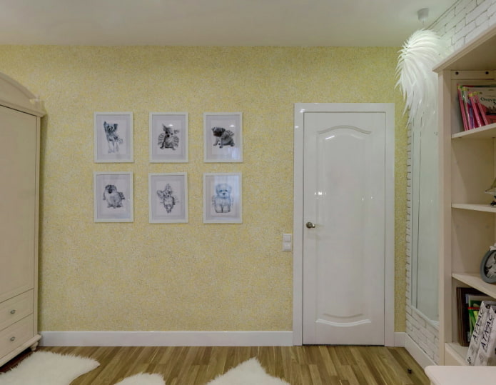 vloeibaar behang geel