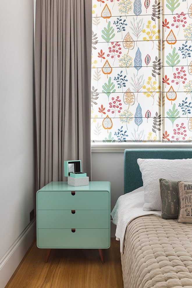 nachtkastje in minttinten