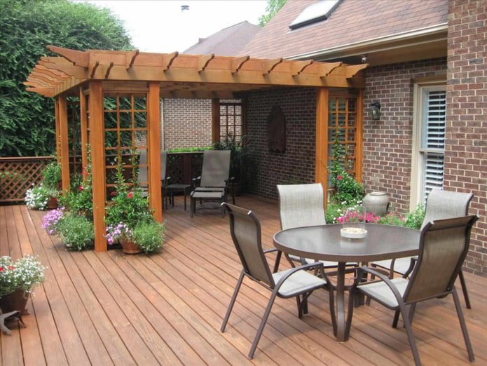 achtertuin bij het huisje