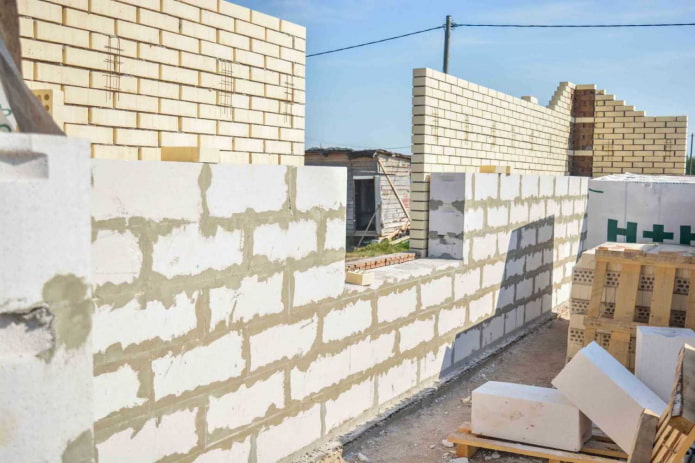 buitenmuur van schuimbeton