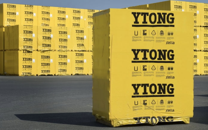 verpakking van ytong xella-schuimblokken