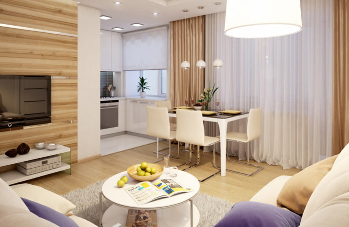 herontwikkeling van een tweekamerappartement in een Chroesjtsjovisch gebouw