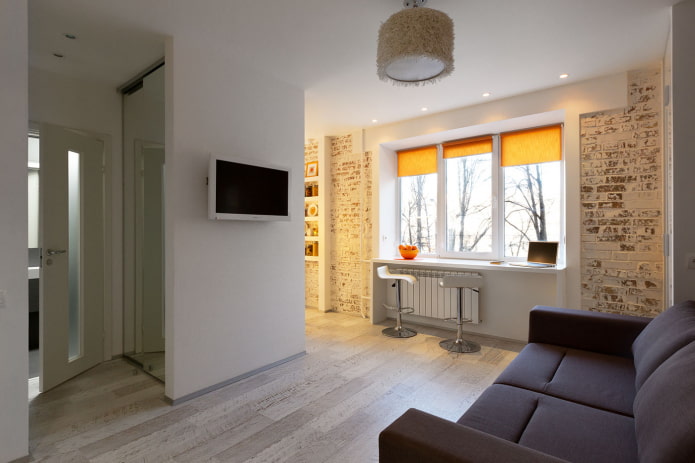 verbouwen van een eenkamerappartement uit de Chroesjtsjov-tijd