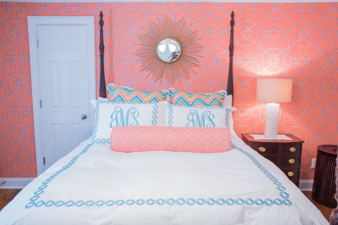 Geometrisch patroon op behang