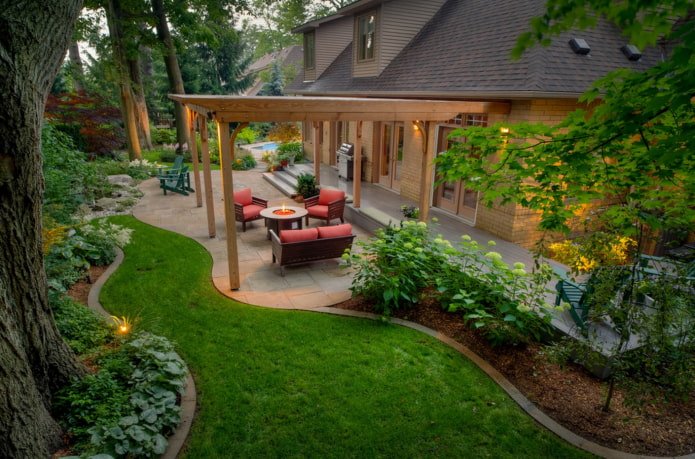 veranda bij het huis
