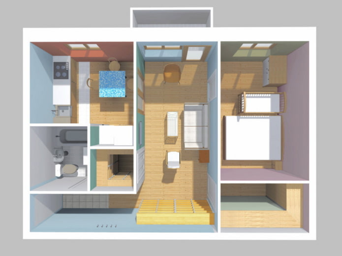 Appartement met een doorloopwoonkamer