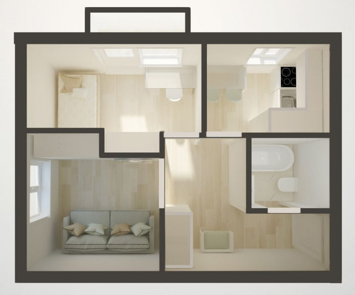 Herontwikkeling in een hoekappartement