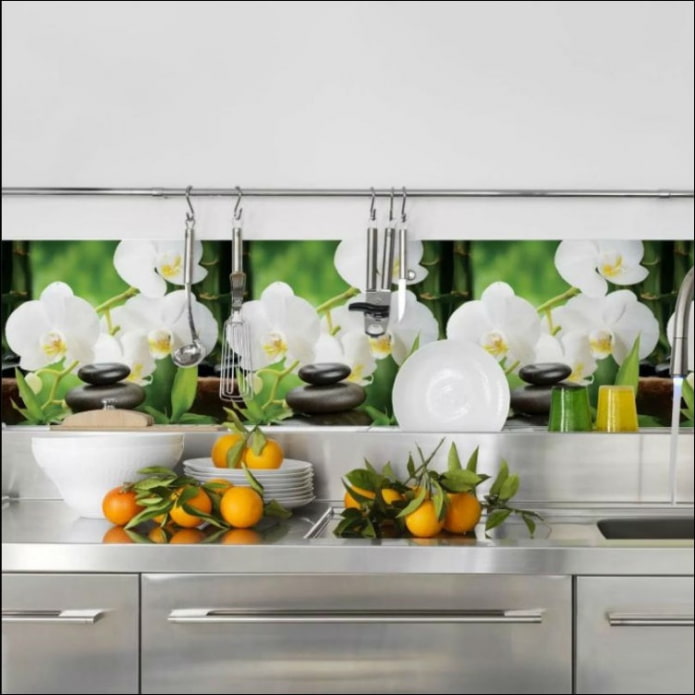 orchidee?n op een schort
