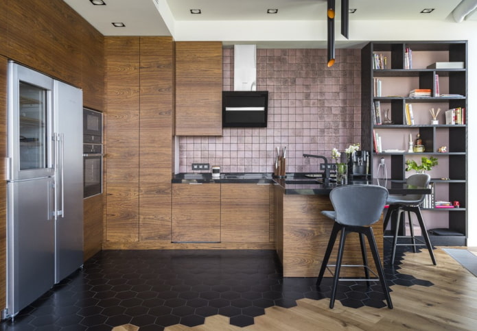 vloertegels in de keuken in moderne stijl