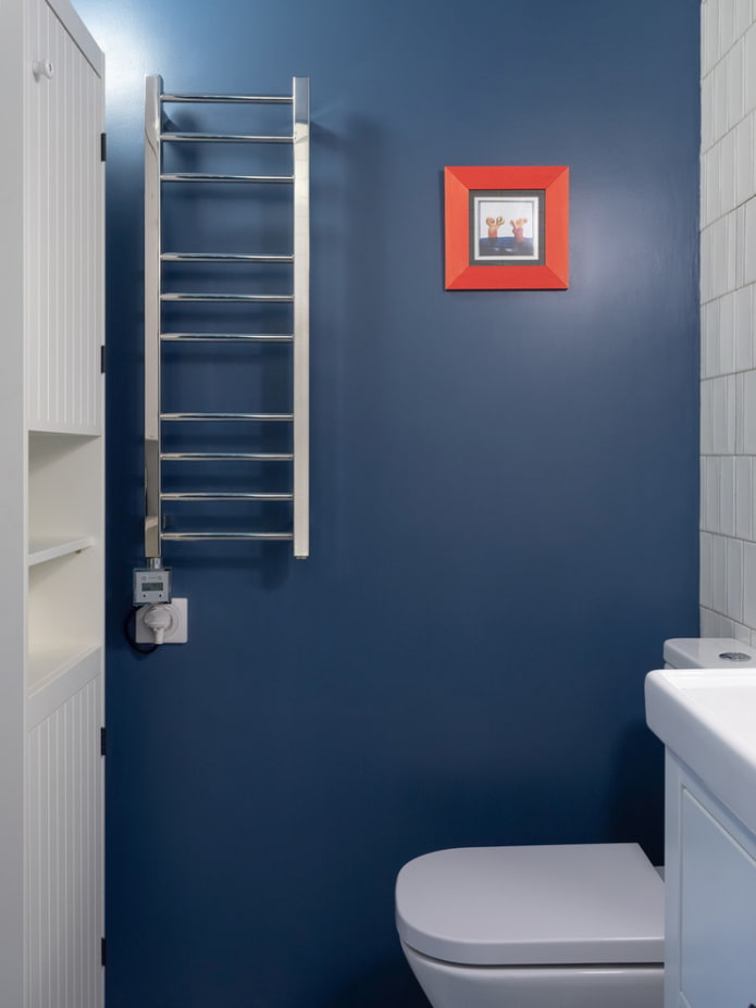 Muur geverfd in het blauw