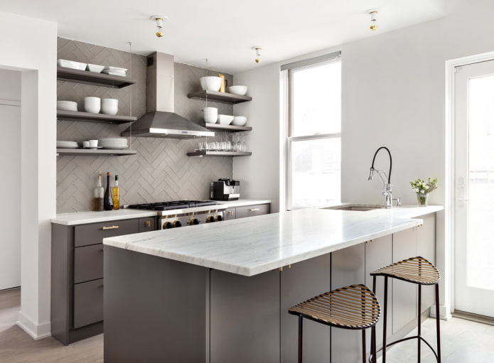 Moderne stijl in de keuken