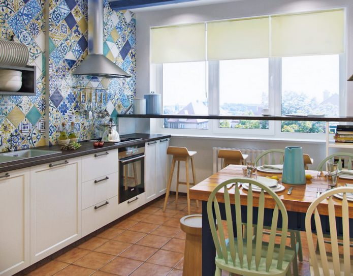 Patchworktegels in de keuken
