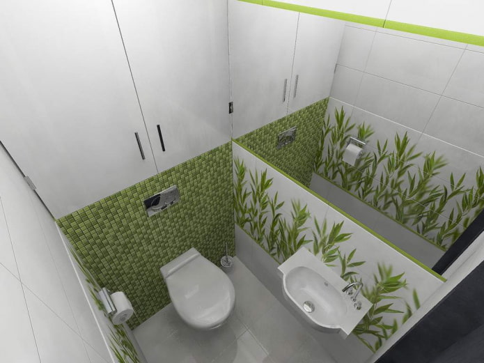 inbouwkast in het toiletinterieur