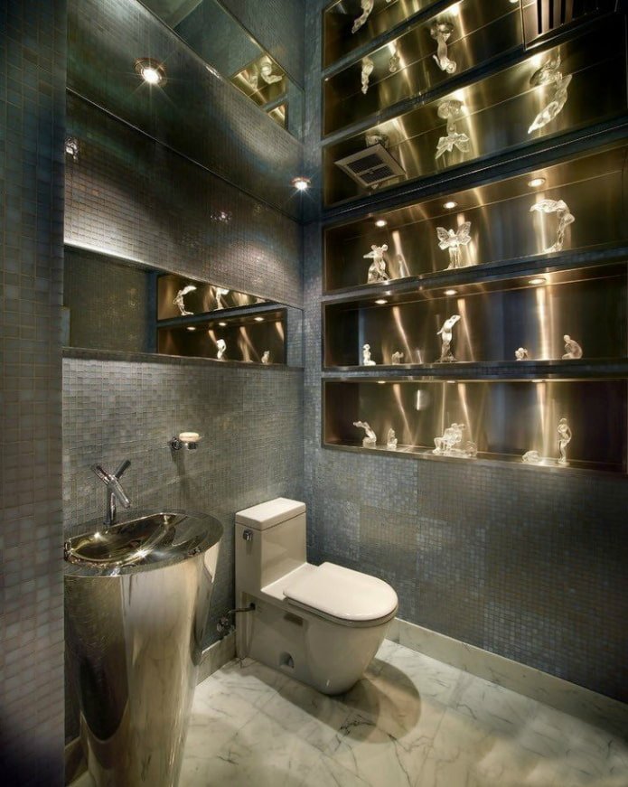 toilet in grijs