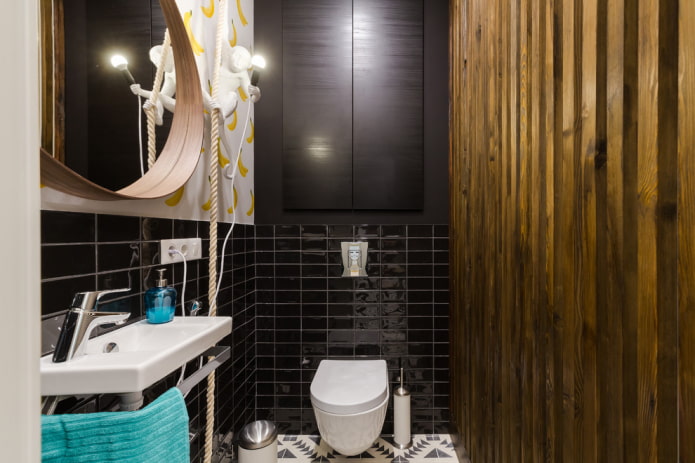inbouwkast in het toilet