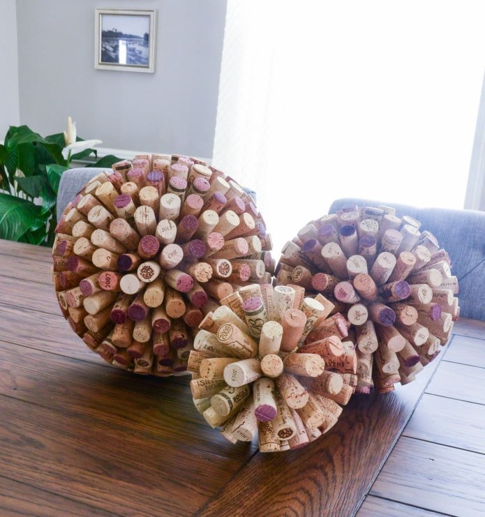 decoratieve ballen van kurken