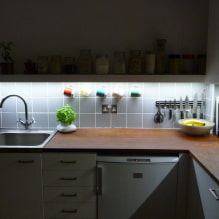Verlichting in de keuken onder de keukenkastjes: de nuances van keuze en stapsgewijze instructies-1