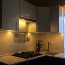 Verlichting in de keuken onder de Kasten: de nuances van keuze en stapsgewijze instructies-4