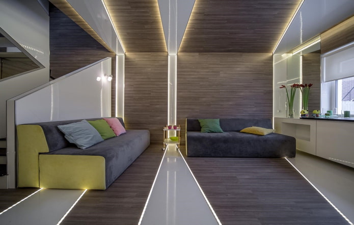 vloerverlichting in het interieur