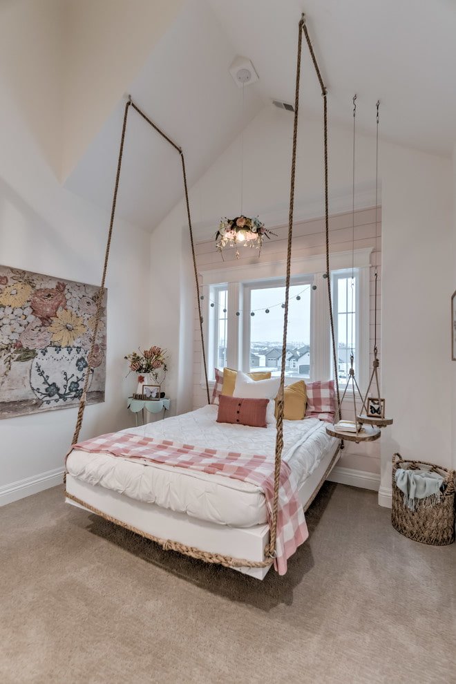 rechthoekig hangbed in het interieur