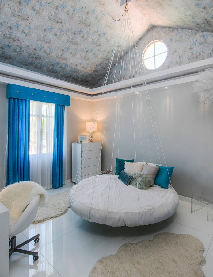 rond hangbed in het interieur