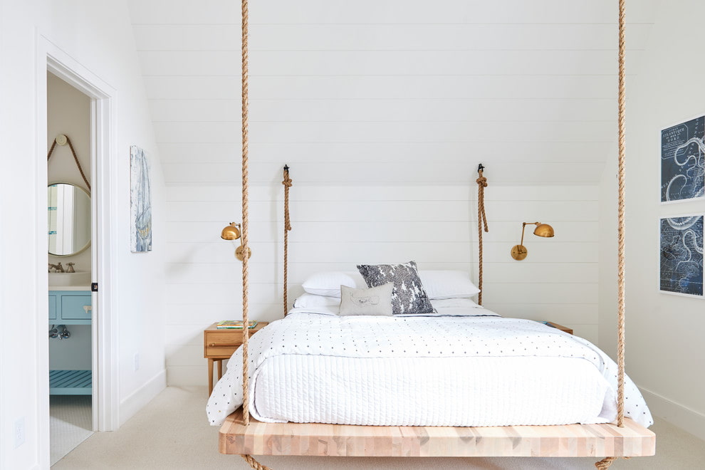 slaapkamer in scandinavische stijl