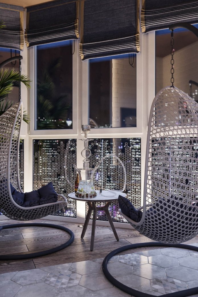 ontwerp voor een panoramisch balkon