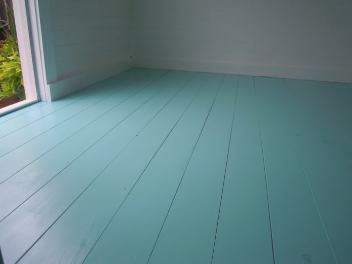 geverfde houten vloer