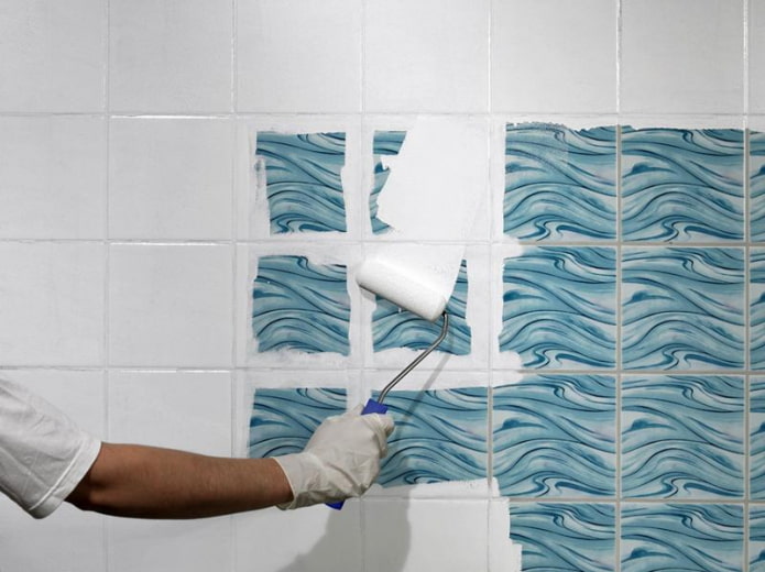 tegels verven in de badkamer