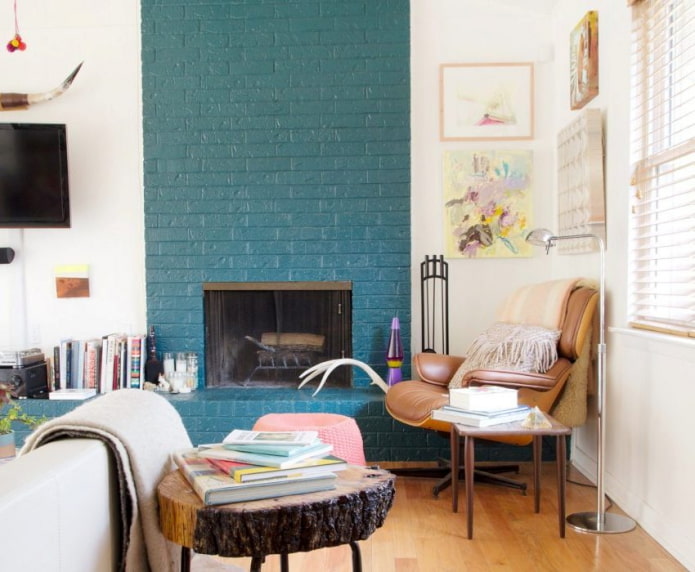 Gekleurde bakstenen muur