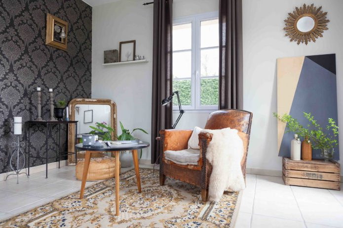 Behang en schilderij