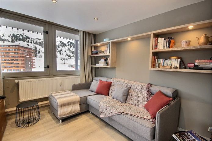 locatie van de bankhoes in het interieur