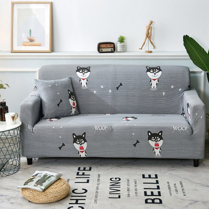 sprei voor een bank in het interieur van een kinderkamer