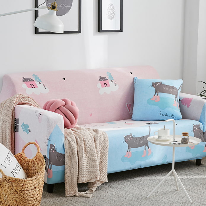 sprei voor een bank in het interieur van een kinderkamer