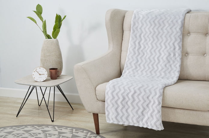 bankhoes in het interieur