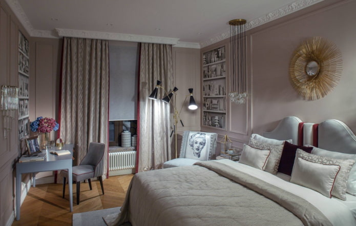 slaapkamer in een moderne klassieke stijl