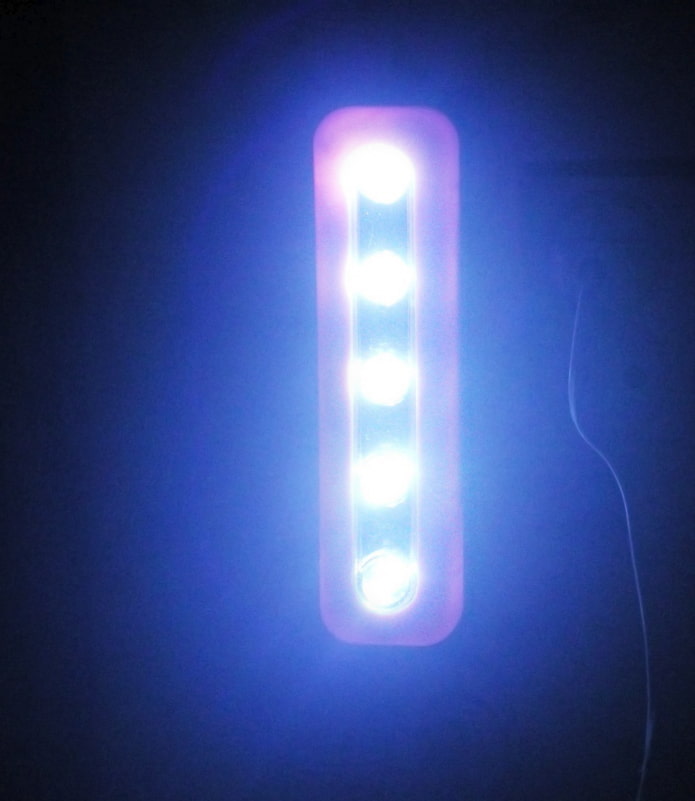 Lamp in werking