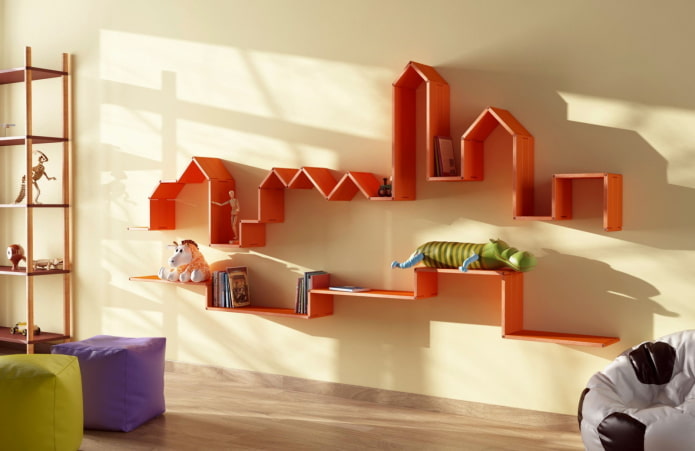 wandtransformerende planken in het interieur