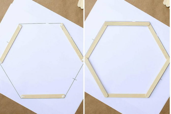 Het proces van het maken van een plank van stokjes