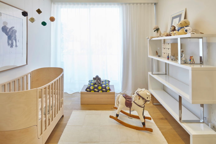 vloerplanken in het interieur van een kinderkamer