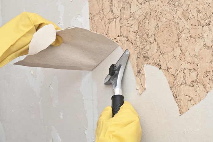 oud behang verwijderen