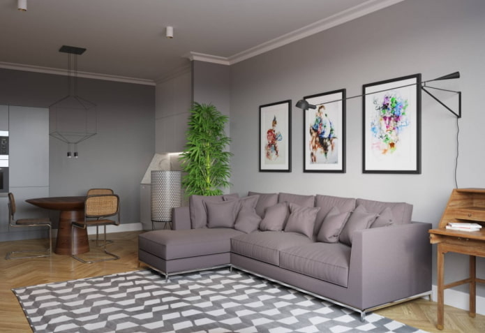 heldere posters in de woonkamer