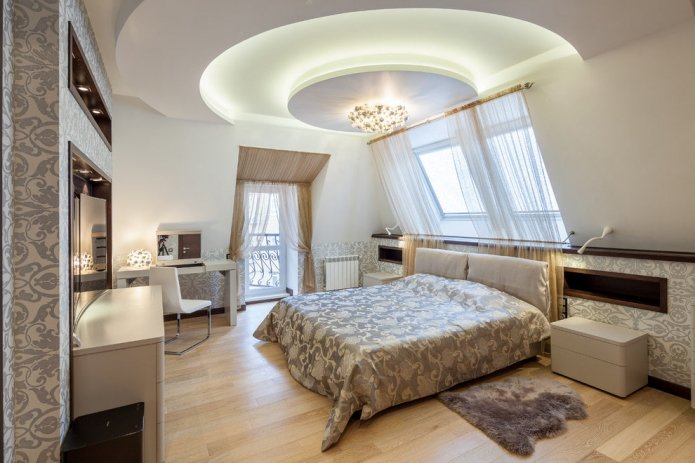 gipsplaten plafond in de slaapkamer